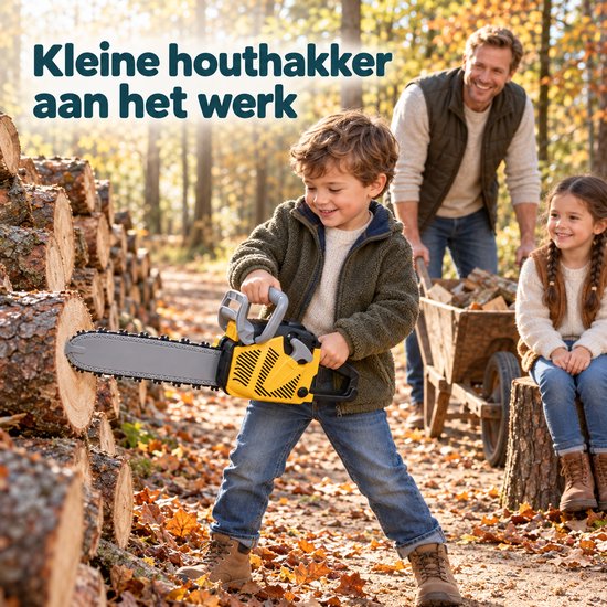 Levano Speelgoed Kettingzaag met Licht en Geluid - Gereedschap Speelgoed voor Jongens en Meisjes - Kinder Kettingzaag met Geluid - Kinderzaag - Bouwspeelgoed - Kinderen Gereedschap - Rollenspel - Kinderspeelgoed - Zaagmachine — afbeelding 2