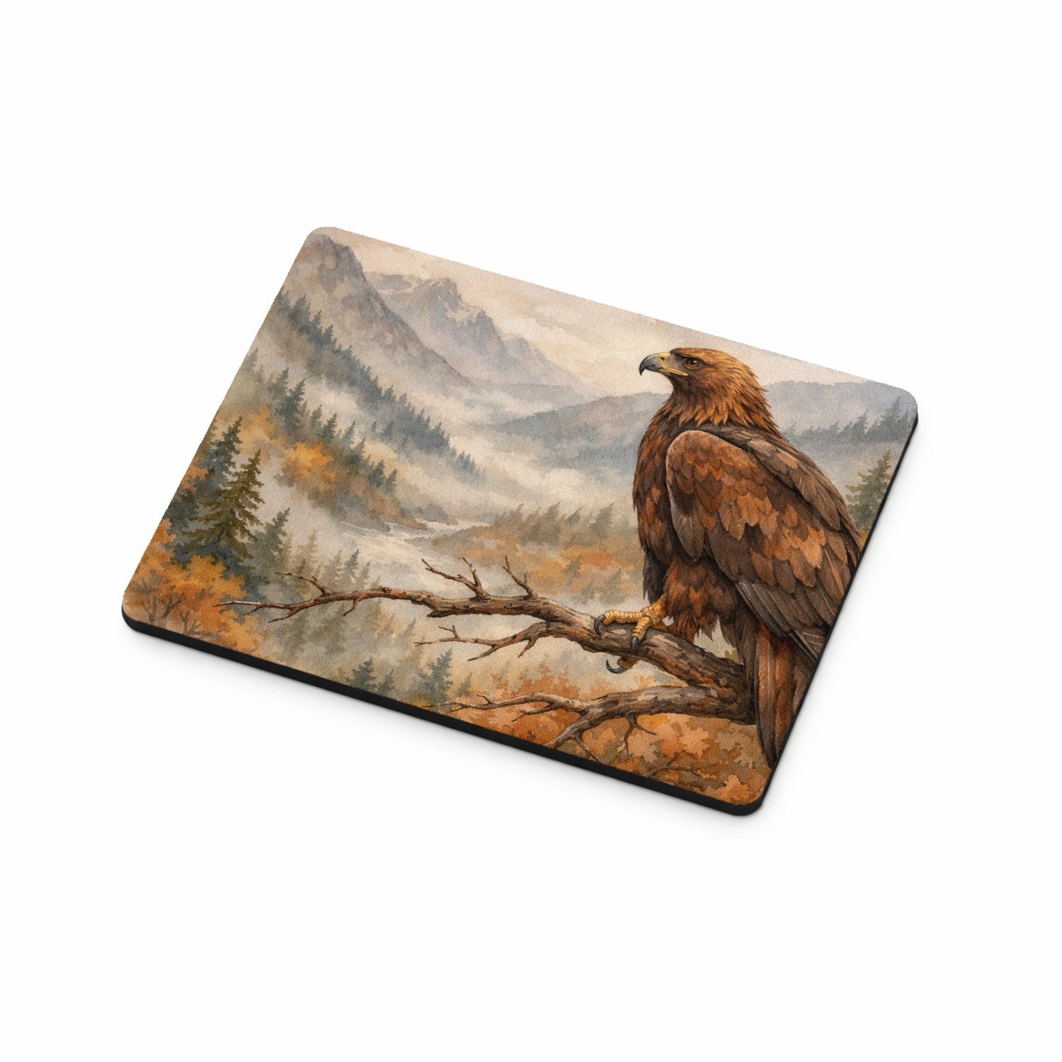 Mr Cadeautjes MDF magnetische fotolijst 9 x 7 - design Een decoratieve seizoensscène met een herkenbaar wilddier en | cadeau Wit