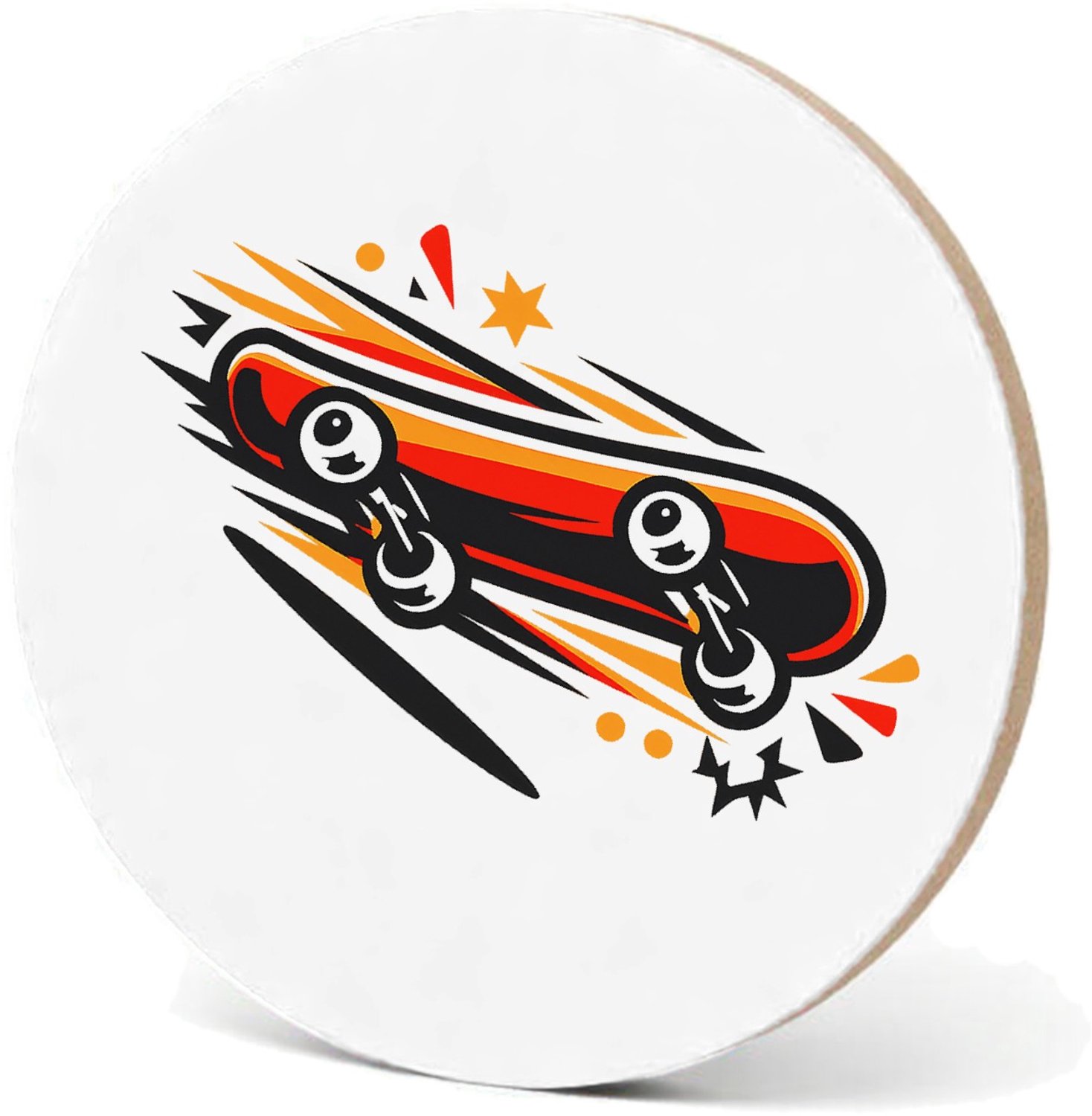 Mr Cadeautjes MDF fotolijst - design Een compacte naamprint met een energiek icoon dat snelheid u | cadeau Wit