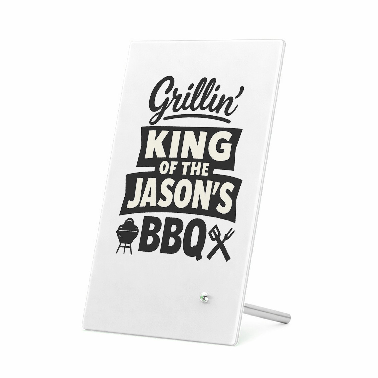 Mr Cadeautjes Glasframe 11 x 16 - design Een feestelijke koffiebar-claim met een sterke persoonlijke | cadeau Wit