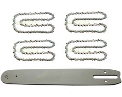 37 cm 1,6 mm 0,325" 62 DL-zaagblad + 4 x ketting voor Stihl MS261 MS271