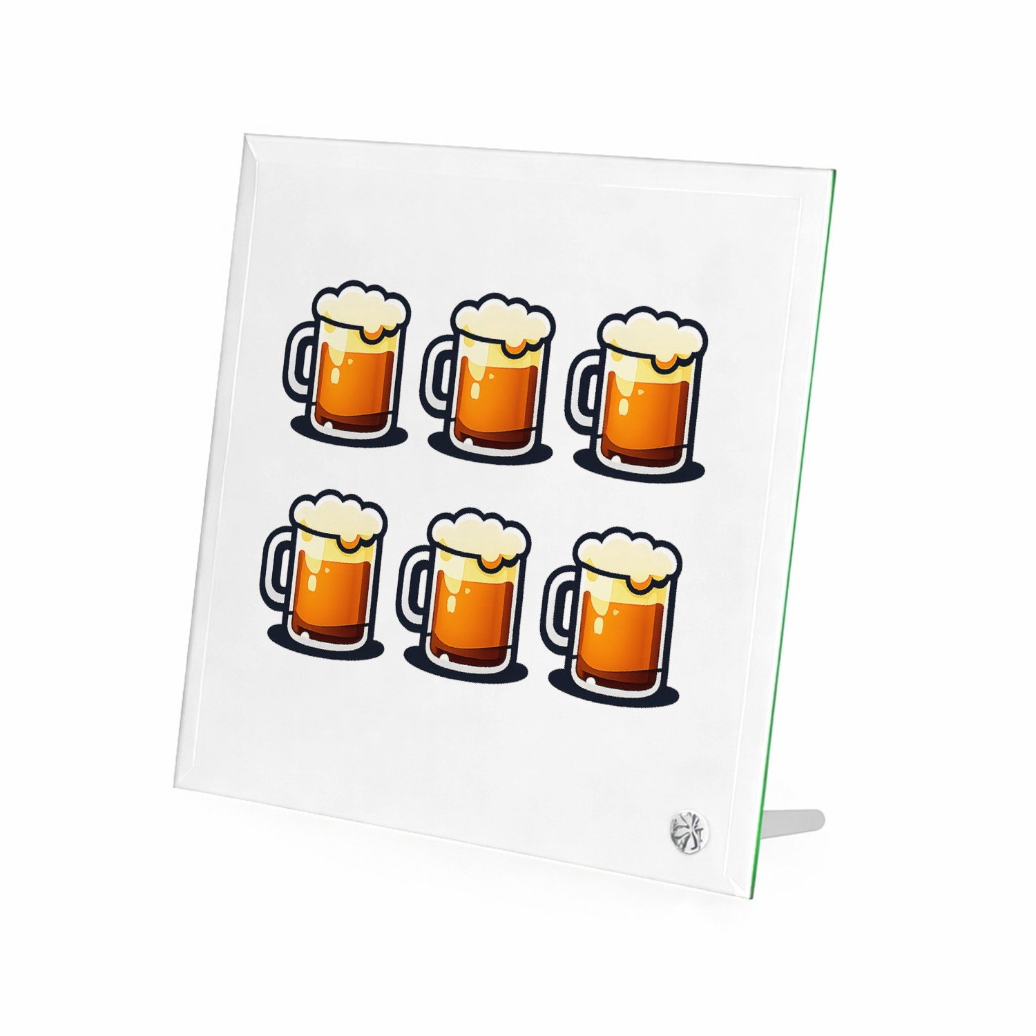 Mr Cadeautjes Glasframe 20 x 20 - design Een vergelijkbare humoristische woordspeling, maar met een a | cadeau Wit