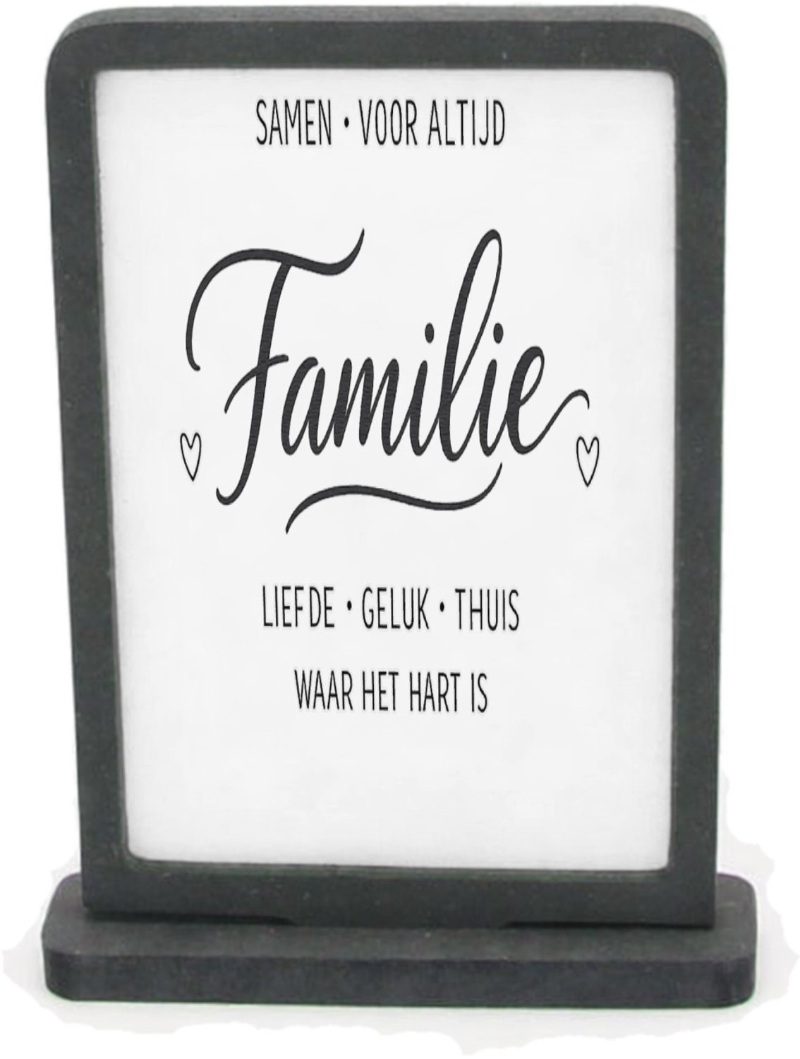 Mr Cadeautjes Houten fotolijst rechthoek met MDF inleg - design Een vergelijkbare warme typografische cadeaustijl met een ce | cadeau Wit