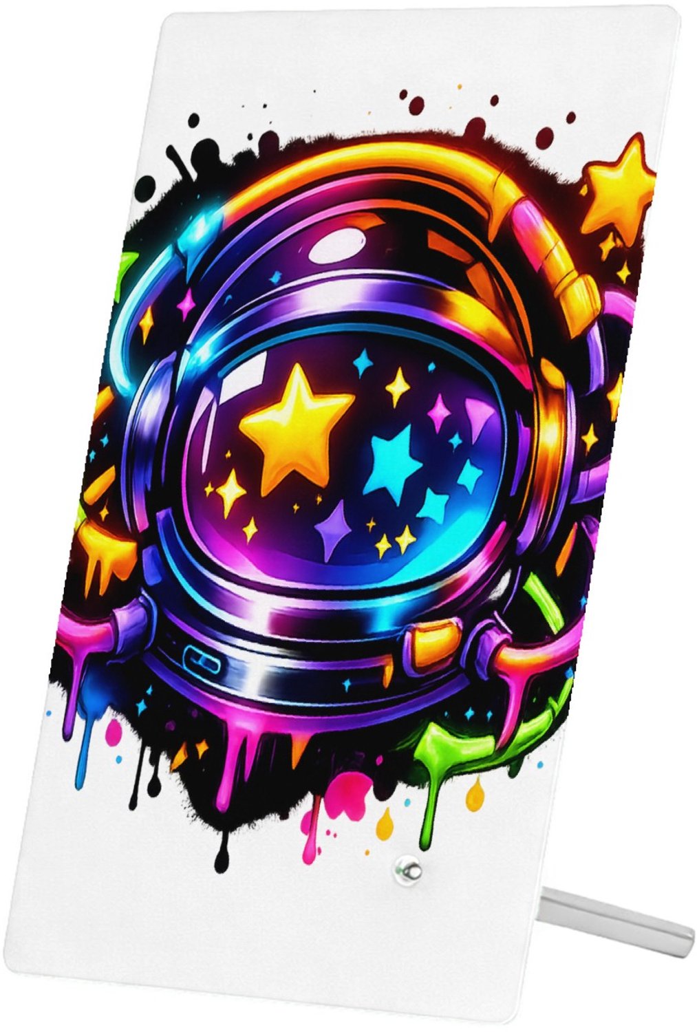 Mr Cadeautjes Glasframe 11 x 16 - design Glow-tech drinkdesign voor jongeren | cadeau Wit