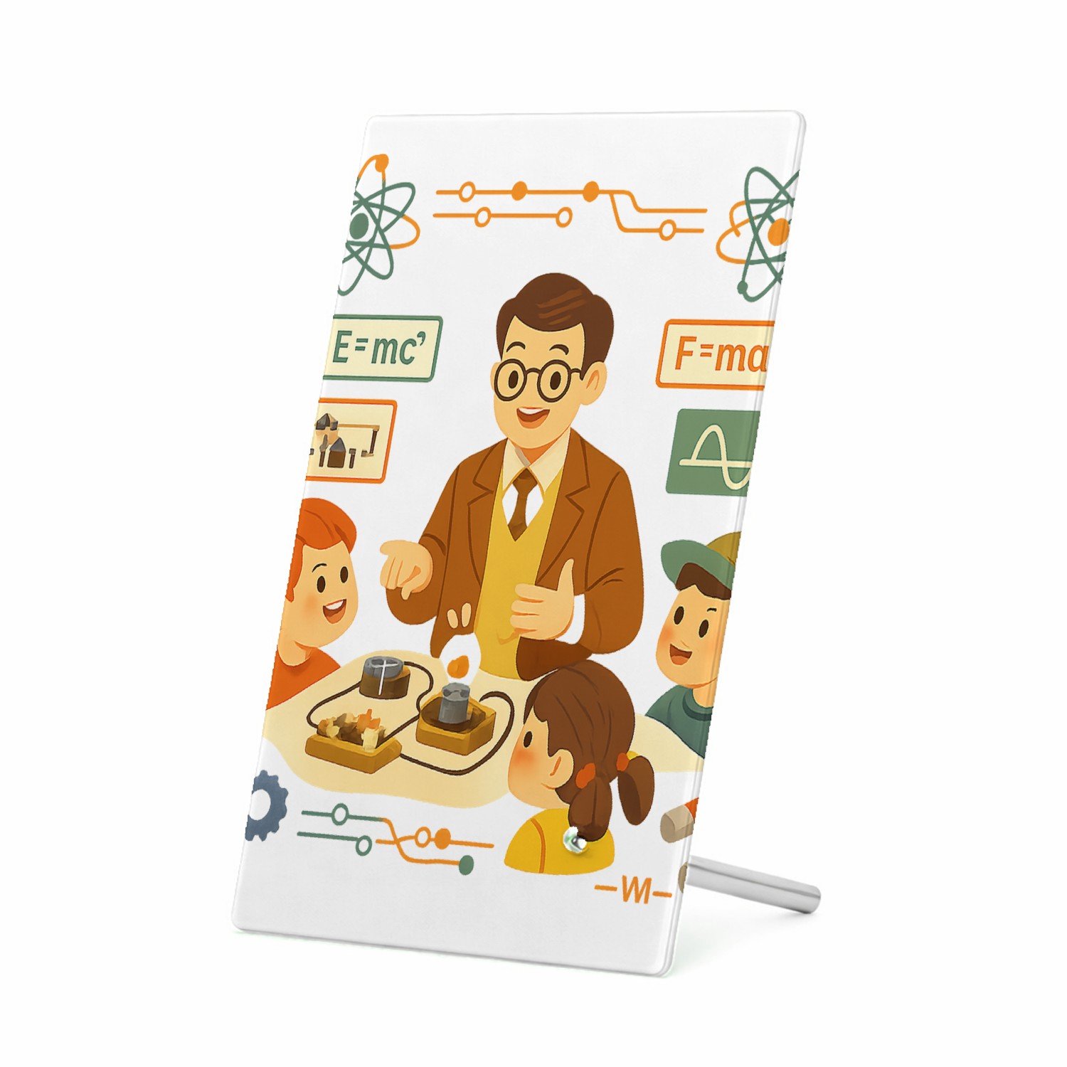 Mr Cadeautjes Glasframe 11 x 16 - design Een vrolijke docentengebruikte schoolposter met een andere v | cadeau Wit