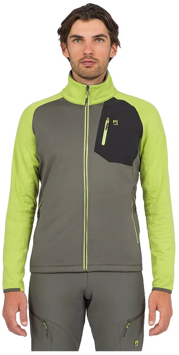 Karpos Odle Evo Fleece Met Volledige Rits Man Kambaba / Dark Citron