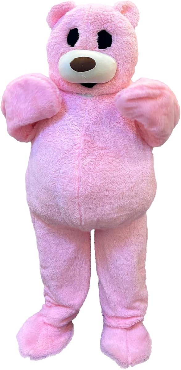 Mascotte-kostuum met grote beer, dansende beer, verkleedjurk, gigantische pluche teddybeer, draagbaar dierenpersonage, cosplay voor Valentijnsdag, verjaardagsfeest, volwassenen, maat voor