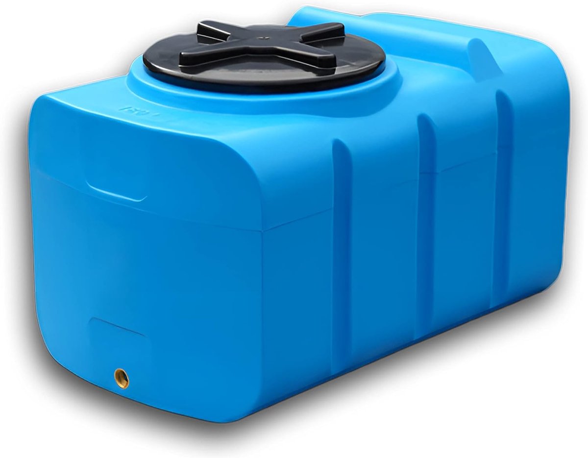 180L drinkwatertank blauw | BPA-vrij | geïntegreerd 3/4" messing schroefdraad | Made in EU | Voedselveilig