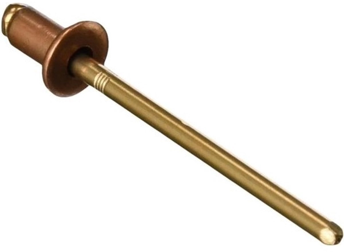 Blindklinknagels Koper/Brons - Klinknagels Minipack - Bevestigen van Materialen - Platte Ronde Kop - 4 x 6 mm - Koper/Brons