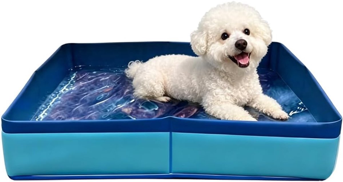 Huisdierbad, meerlaagse waterdichte draagbare hondenbadkuip met antislip basis, inklapbaar kinderbad voor kleine tot middelgrote honden en katten