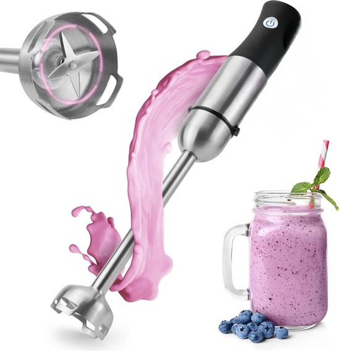 Staafmixer - Staafmixer met snoer - Keukenmachine - Staafmixer Oplaadbaar