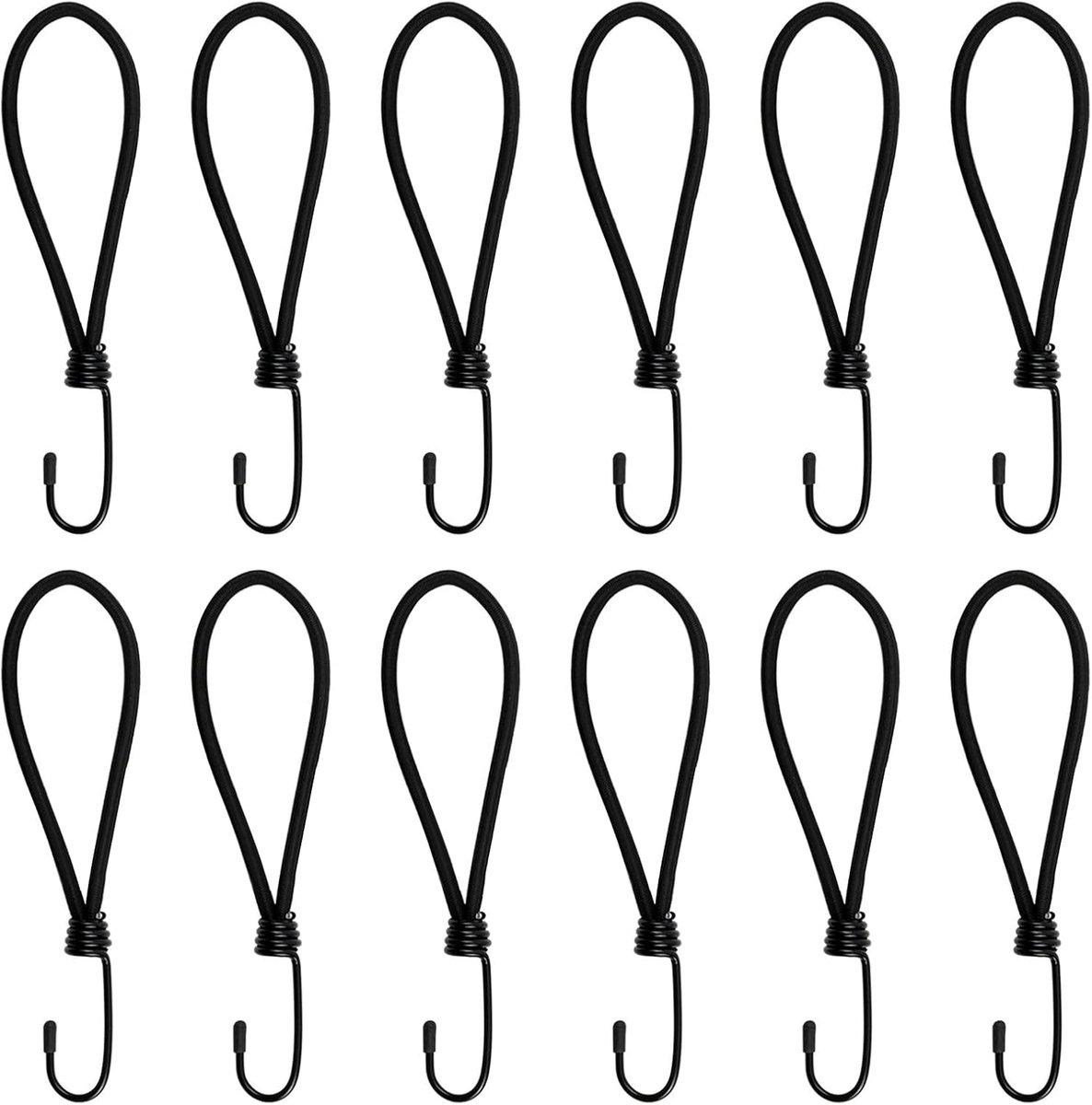 Spanbanden 20cm - Elastisch met haken - Sterk en duurzaam - Voor veilig bevestigen - ShopVlot