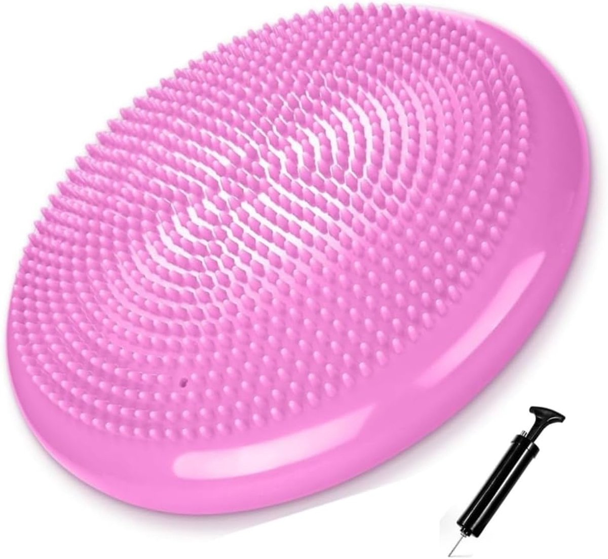 kussen met handpomp, 34 cm, balanskussen (extra dik), balansschijf voor volwassenen, kinderen, fitness, pilates en revalidatie