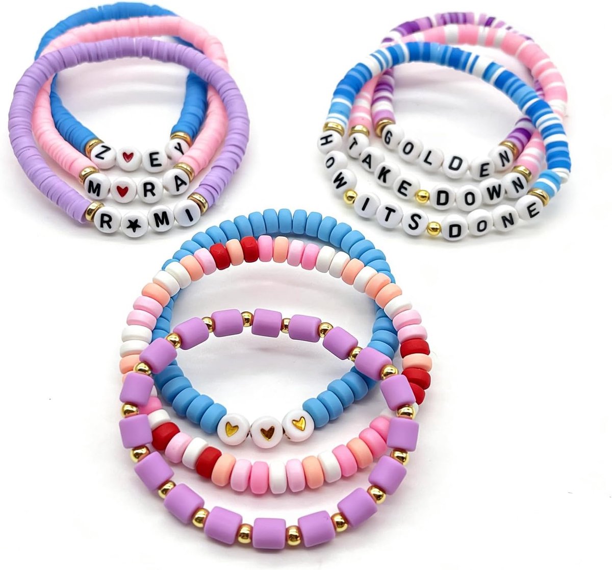 9 stuks voor Merchandise armbandenset, stapelbare armbanden voor vrouwen, anime-armbandfans met letters, geïnspireerde armbanden voor verjaardag, Kerstmis, cosplay fanartikel