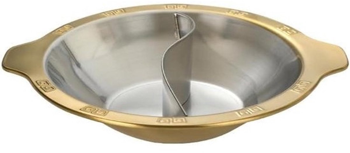 Hete Pot Kom - Kookpan Verdeler - Samen Koken - Dubbele Smaak - Hoge Capaciteit - Zilver