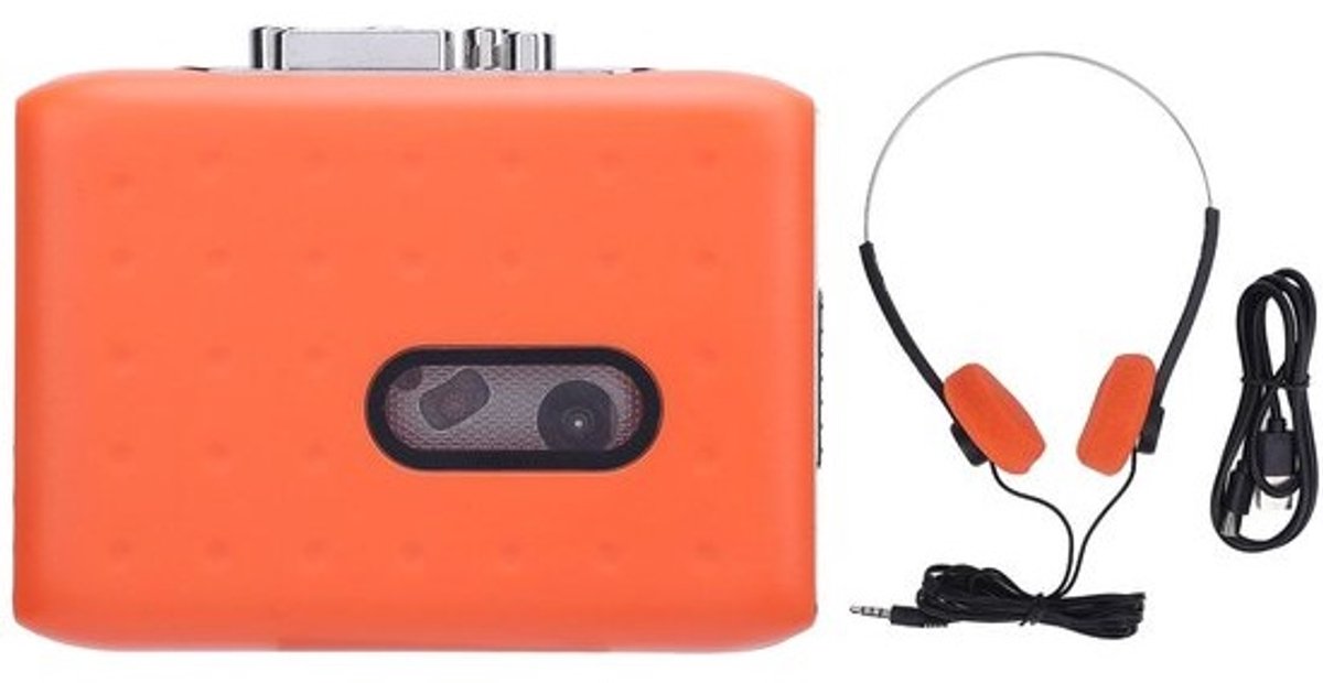 Dailygoods - Draagbare USB C Cassette Speler met Hoofdtelefoonaansluiting