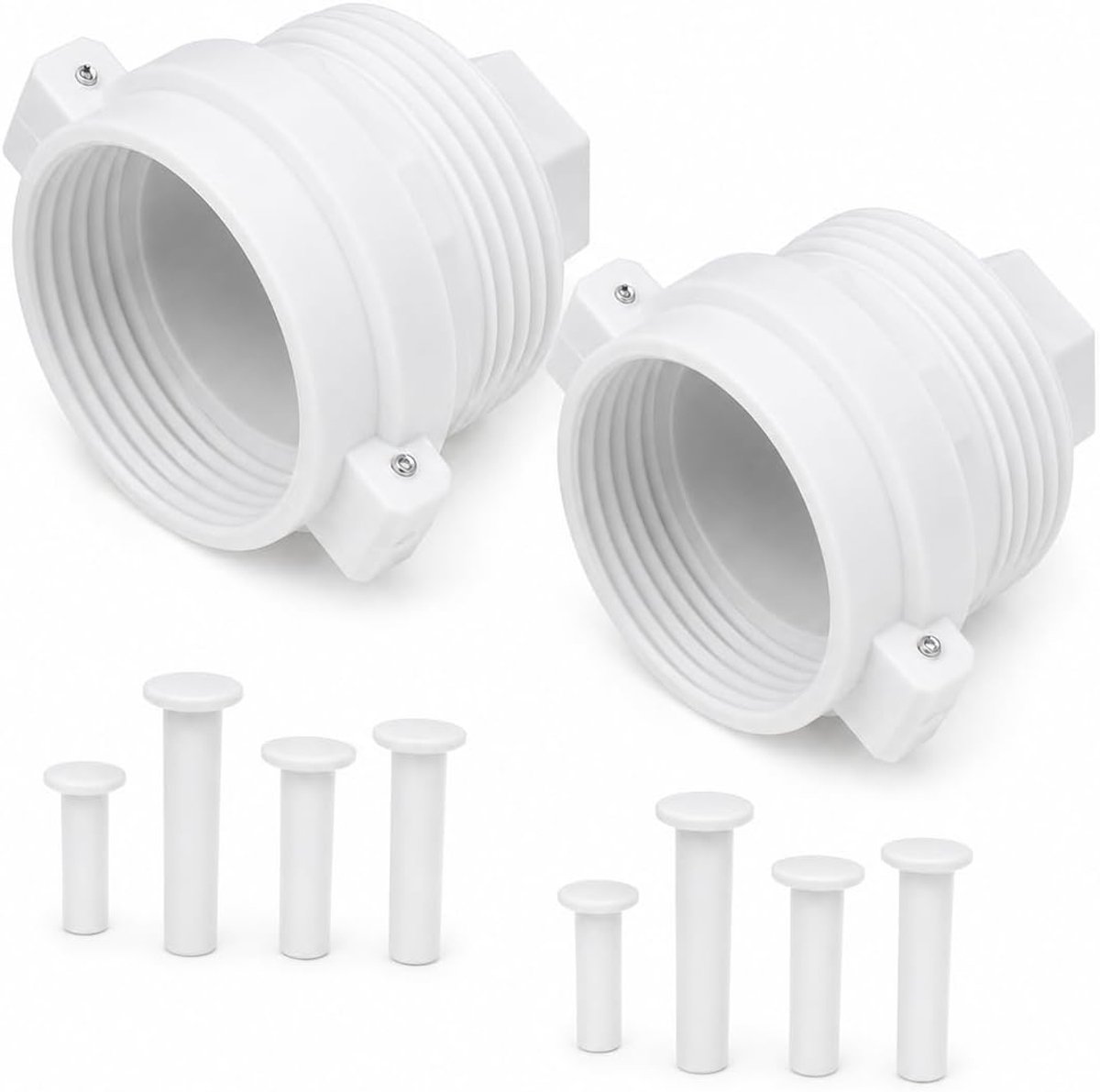 M28 naar M30 x 1,5 mm, wit, set van 2