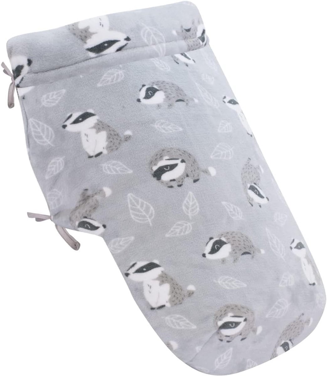 Winter-Voetenzak Compatibel met Autostoeltjes, Draagbare Wiegjes en Kinderwagens | Extra Zachte Teddyfleece | Gemaakt in Spanje (BADGER, POLAIR)