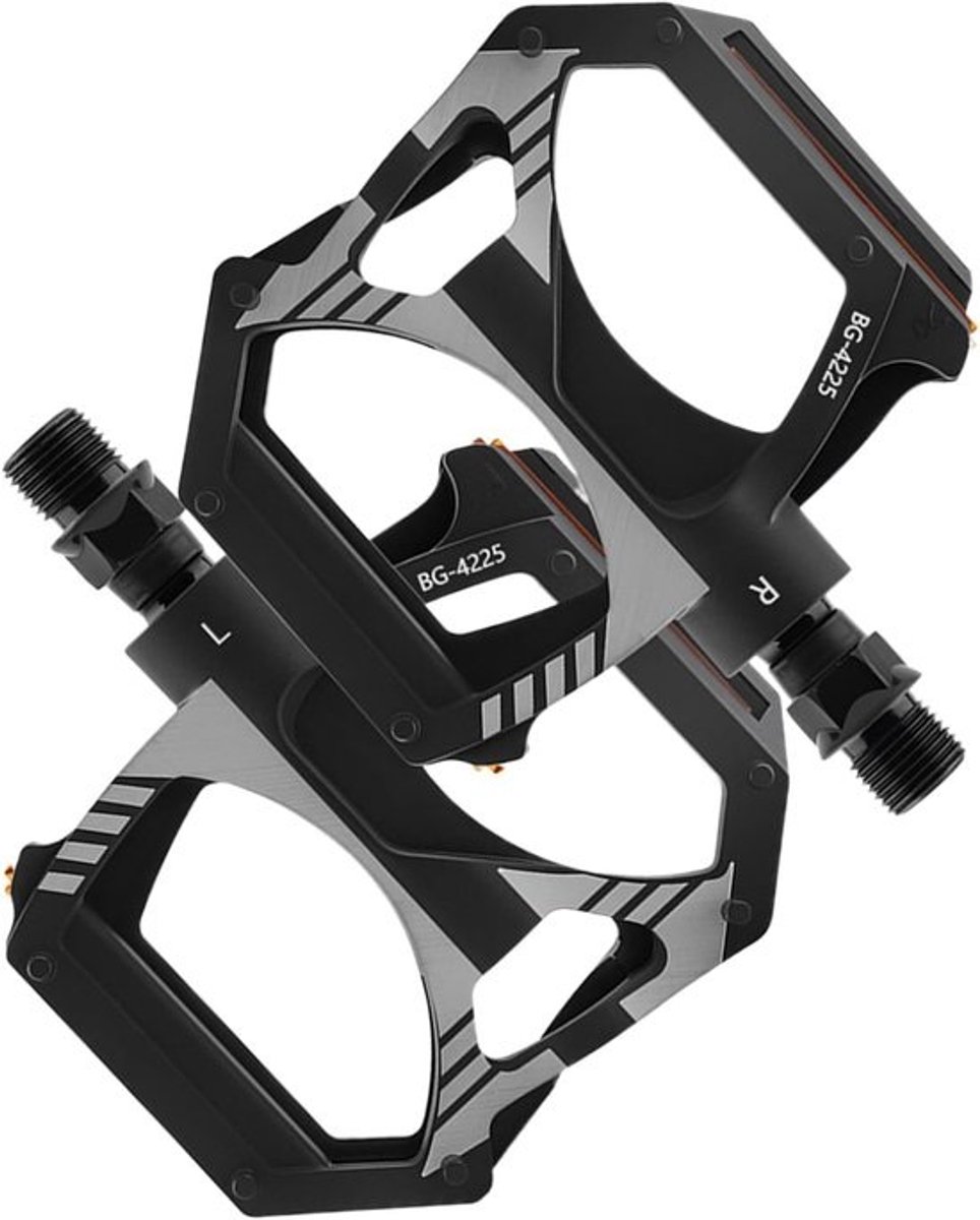 Fietspedalen - Reservepedalen Fiets - Fietsen Ondersteunen - Dubbele Lagersysteem - 10.5 x 6 x 1.8 cm - Zwart