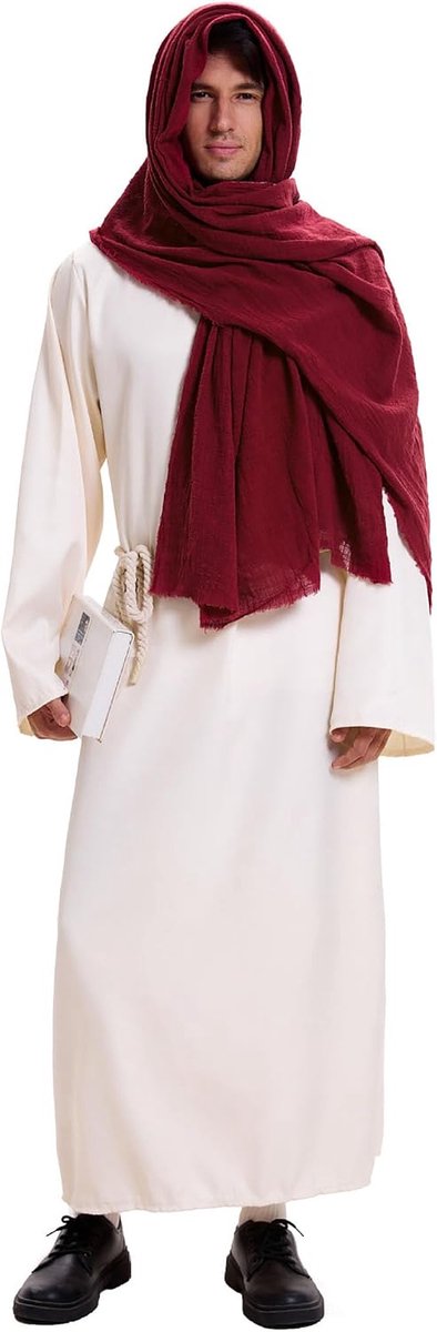 Halloween Jezus kostuum heren Christen Saint gewaad bijbelse religieuze heilige robe Halloween party rollenspel
