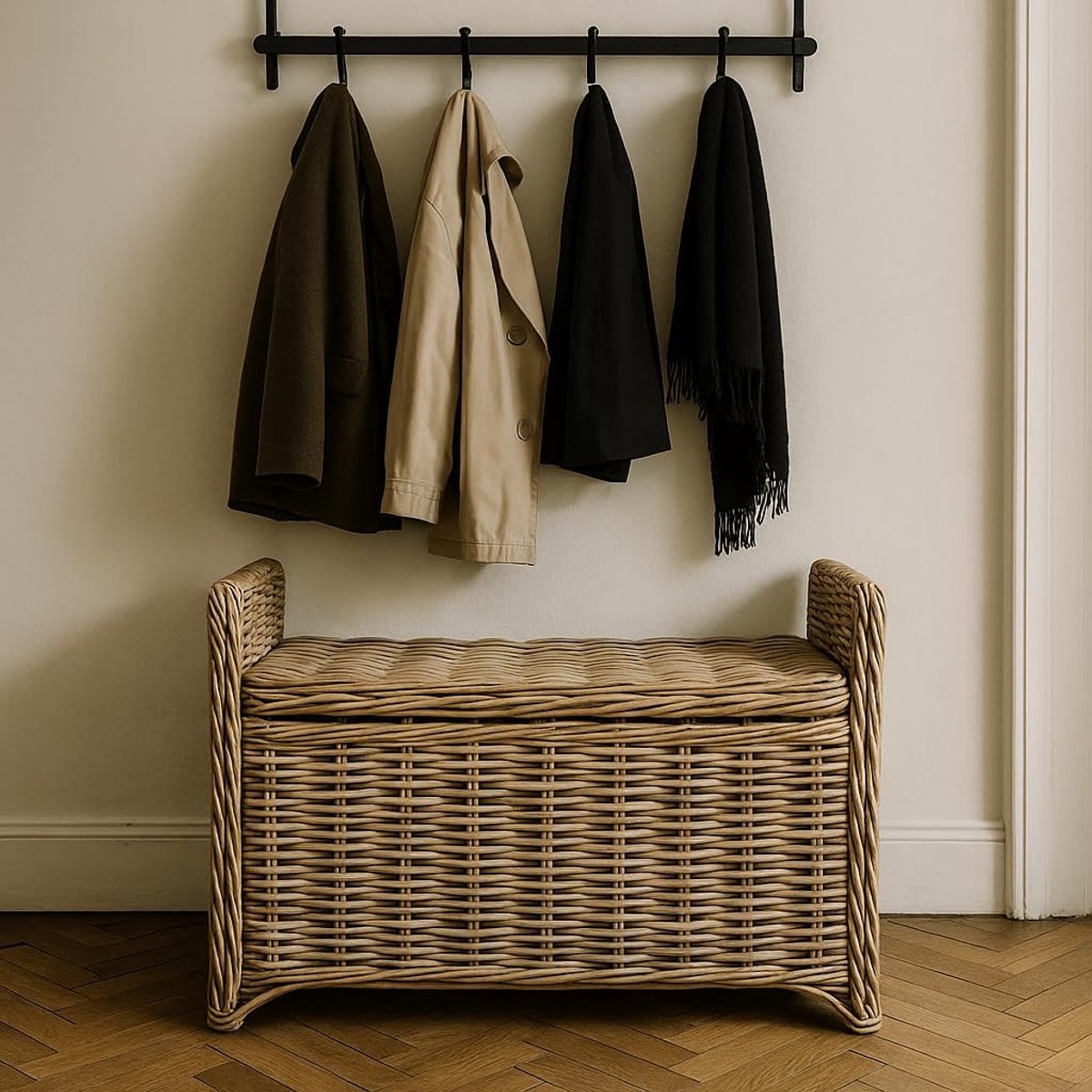 - Rieten Opbergbank - Medium (Livia (80x43x30))