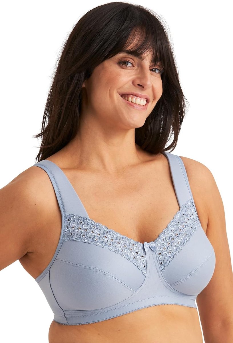 Mary of Sweden Broderie Anglaise katoenen comfortbeha zonder beugel