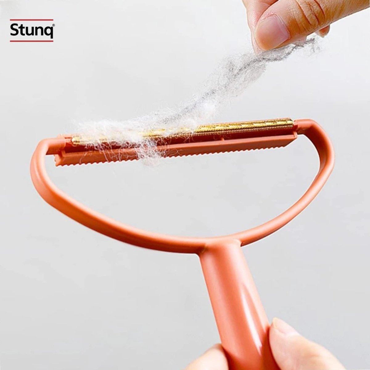 Stunq® Handmatige Kledinglint Remover – Oranje – Haarverwijderaar voor Kleding, Bank en Autostoel