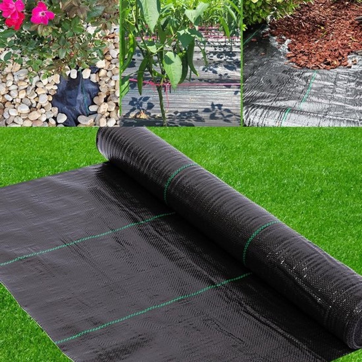 (4ft x 50ft) 100% Virgin Material Premium Heavy Duty Onkruid Barrière Stof voor Landschapsarchitectuur, Landbouw, Tuinieren en Landbouw. Duurzame Geweven Landschap Stof