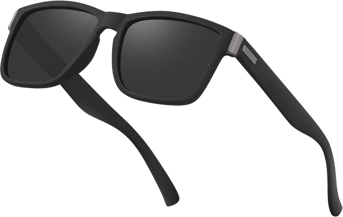 Gepolariseerde zonnebril voor heren en dames UV400 bescherming Klassieke vierkante zonnebril Lichtgewicht frame voor autorijden, vissen, reizen, sporten