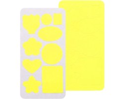 QUARKZMAN 2 stuks zelfklevende reparatiepleisters, 10 x 20 cm, keperstof, waterdicht plakband, reparatiepleisters, verschillende maten en vormen, voor jassen, donsjassen, gordijnen, citroengeel (9