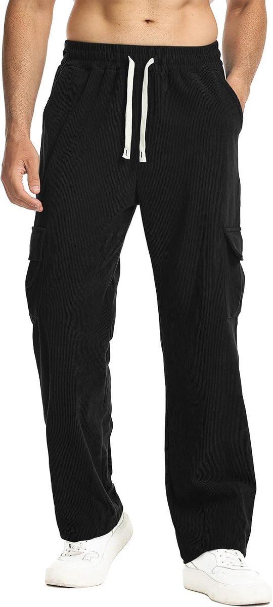 Geribbelde fluwelen broek voor heren, casual, 4 zakken