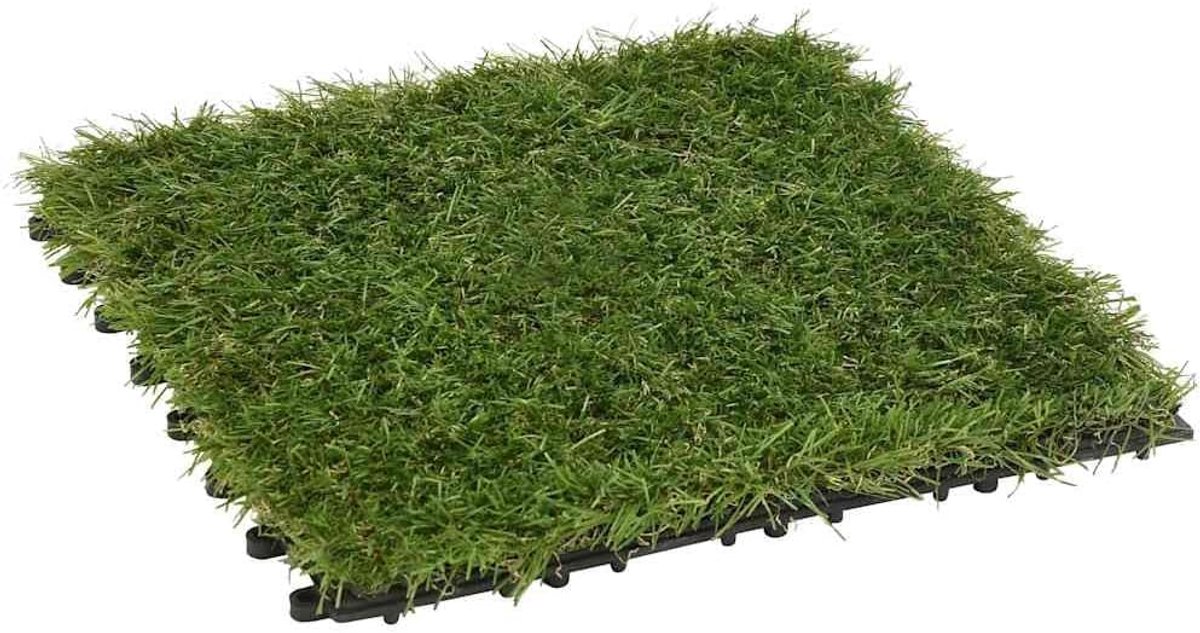 Tegels 22 stuks. Tuinvloermat Groen 30x30 cm