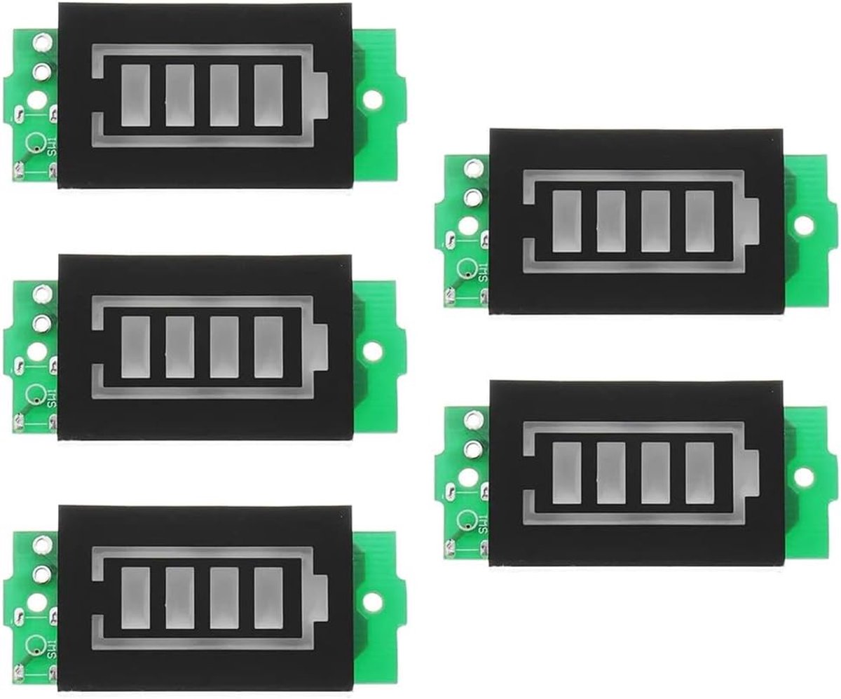 Dailygoods- Batterijpack met Power Indicator - 6/12/24/36/48 V Opslag - Elektrische Voertuibatterij - DIY - 26AWG Draad - Groen - Accu