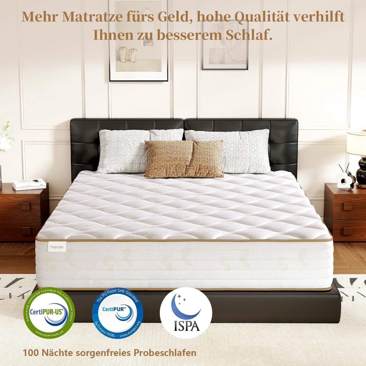 ComfortFlex 9-Zone Pocketveringmatras 90 x 200 cm H3-H4 – 28 cm Hoog Orthopedisch Matras met Versterkte Rand, Ergonomische Ondersteuning, Drukverlichting, Ademend Slaapcomfort en Stille Individuele Pocketveren