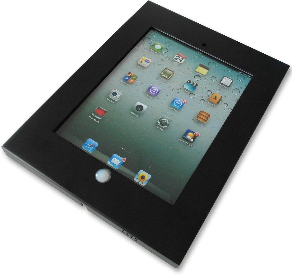ladehouder - geschikt voor iPad 2, 3, 4e generatie, Air, Air 2 - Wandhouder VESA 100 - Beschermende behuizingsslot TORX-slot - zwart Model: IS3B