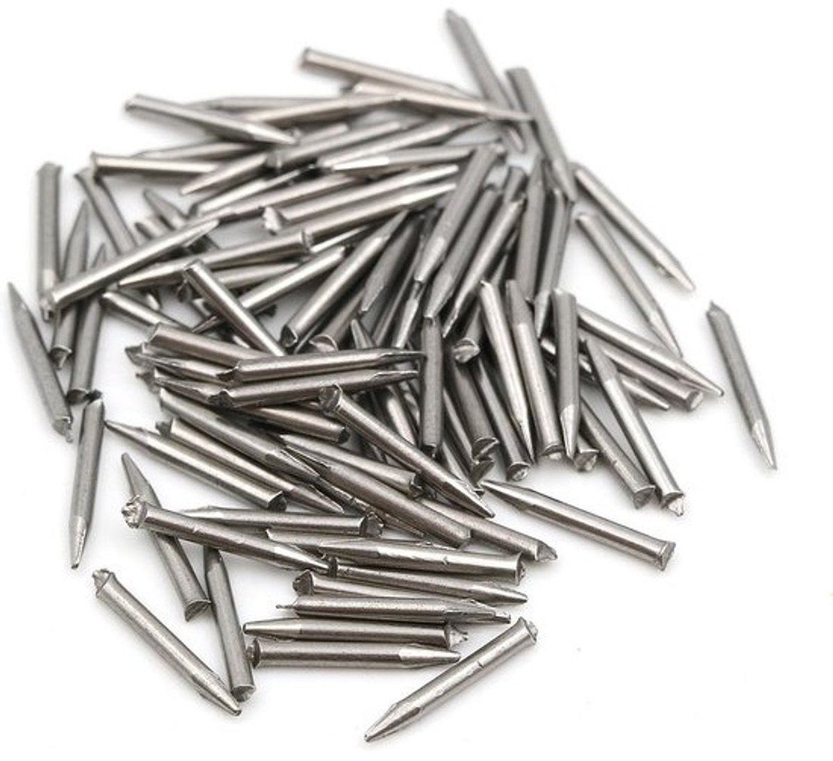 100 Stuks Stalen Nagels met Gesneden Punt 1,2 x 10 mm Zonder Kop