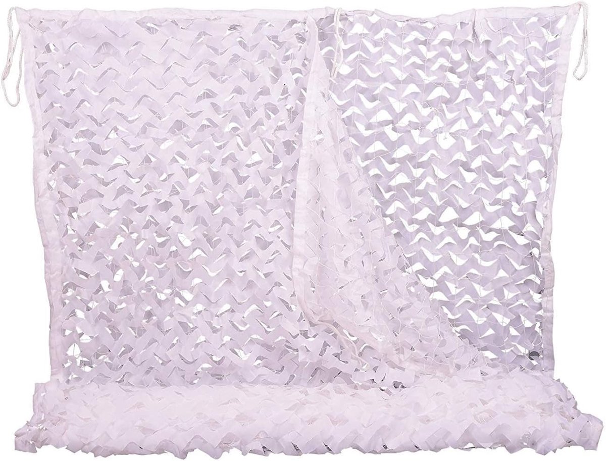 Camouflagenet Camo Net Camouflage Netten Weiß 3M x 6M Army Militair Netten Bulkbroodje Jungle Militaire Gaas Net voor Zonnescherm Decoratie Jacht Jaloezie Schieten Camping