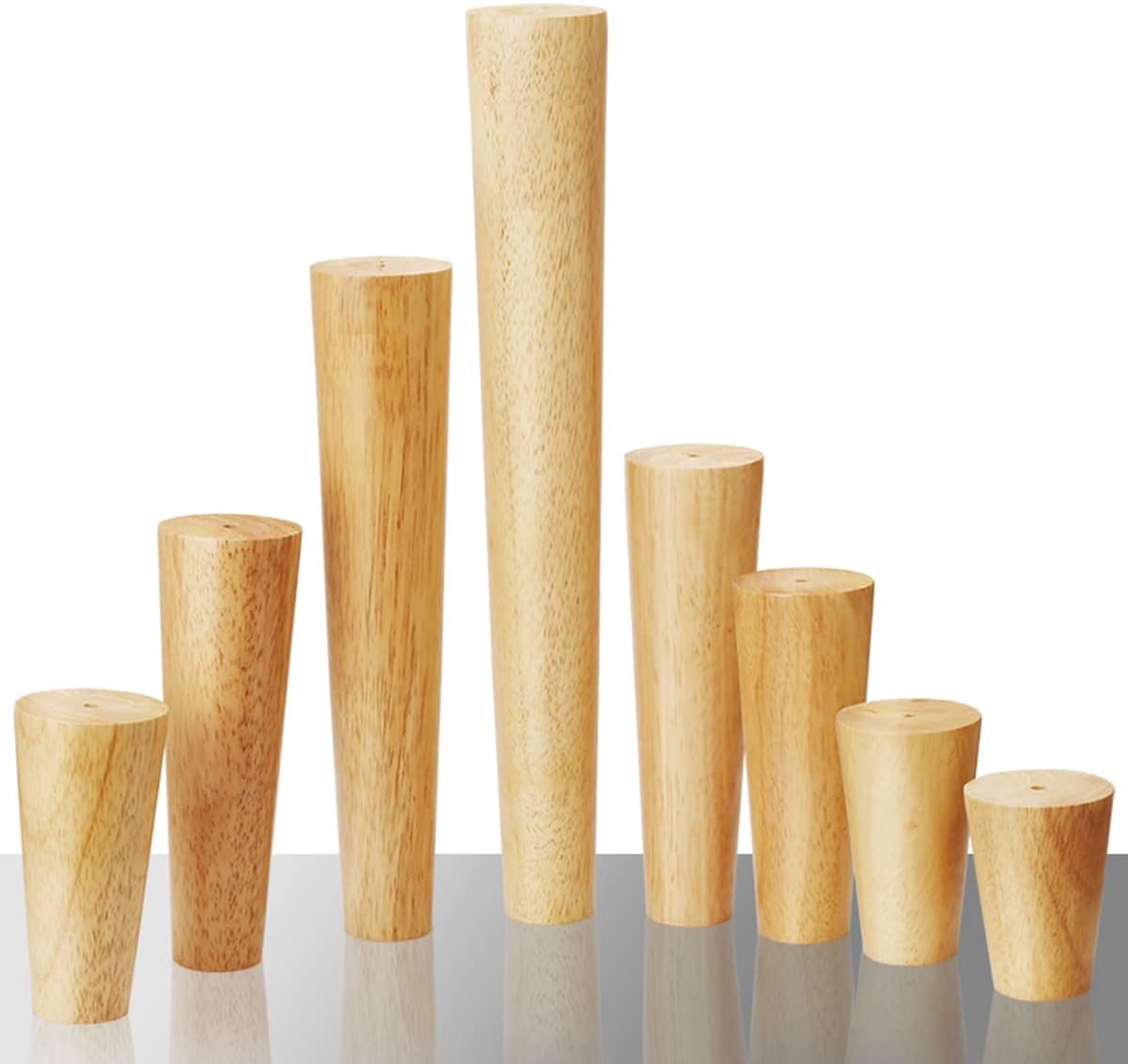 Dailygoods - Houten Meubelpoten - 30 cm Tafelpoten - Versterk meubels - Natuurlijk Hout - Geschikt voor banken - 4 stuks