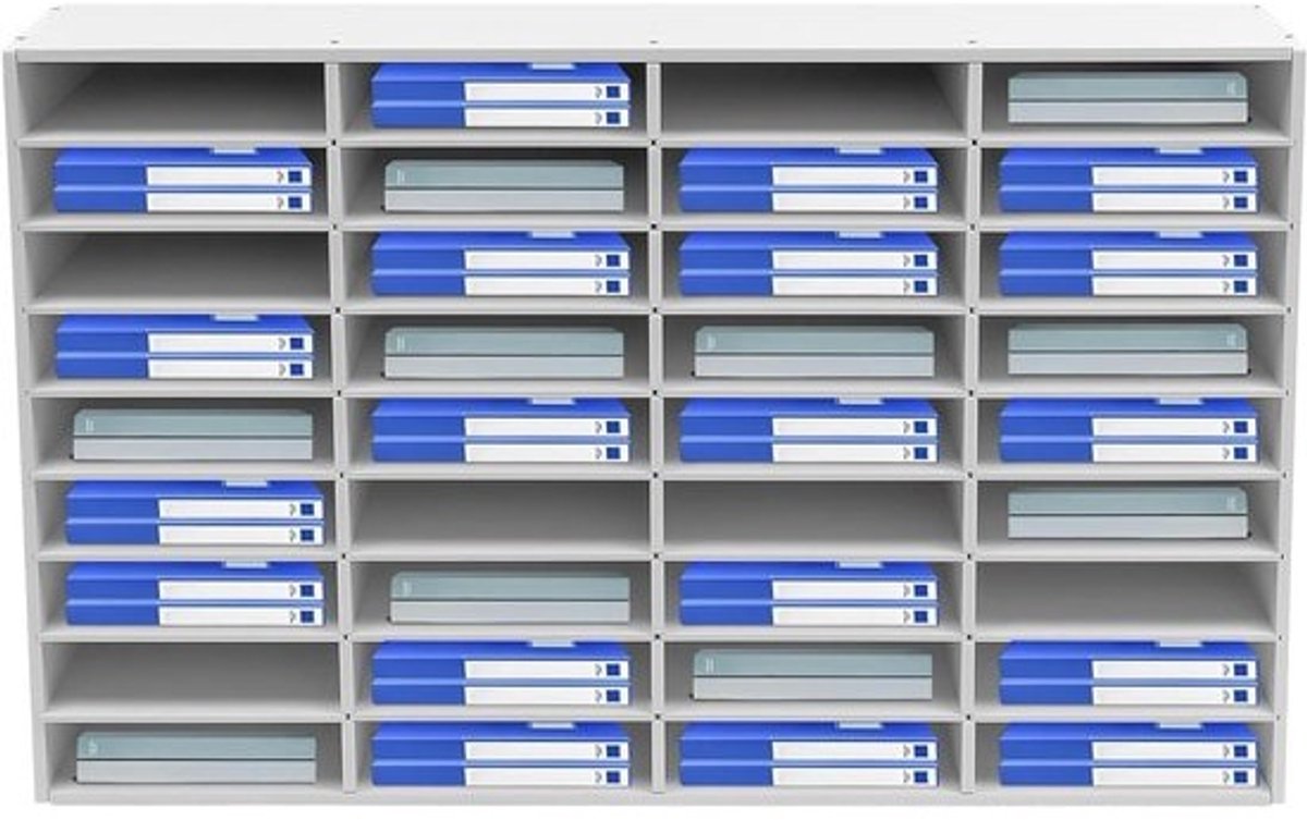 Documentenlade Bureau Organizer - Papierlade Opbergsysteem - Kantoor Documenten Organiseren - Verwijderbare Scheidingswanden - 100 x 30 x 61 cm