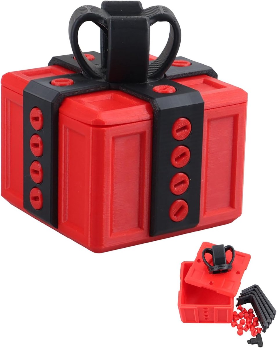 Nerveus cadeau, 3D-het vervelende cadeau, vervelende geschenkdoos voor verjaardag, Kerstmis, interactieve ontgrendelingservaring.