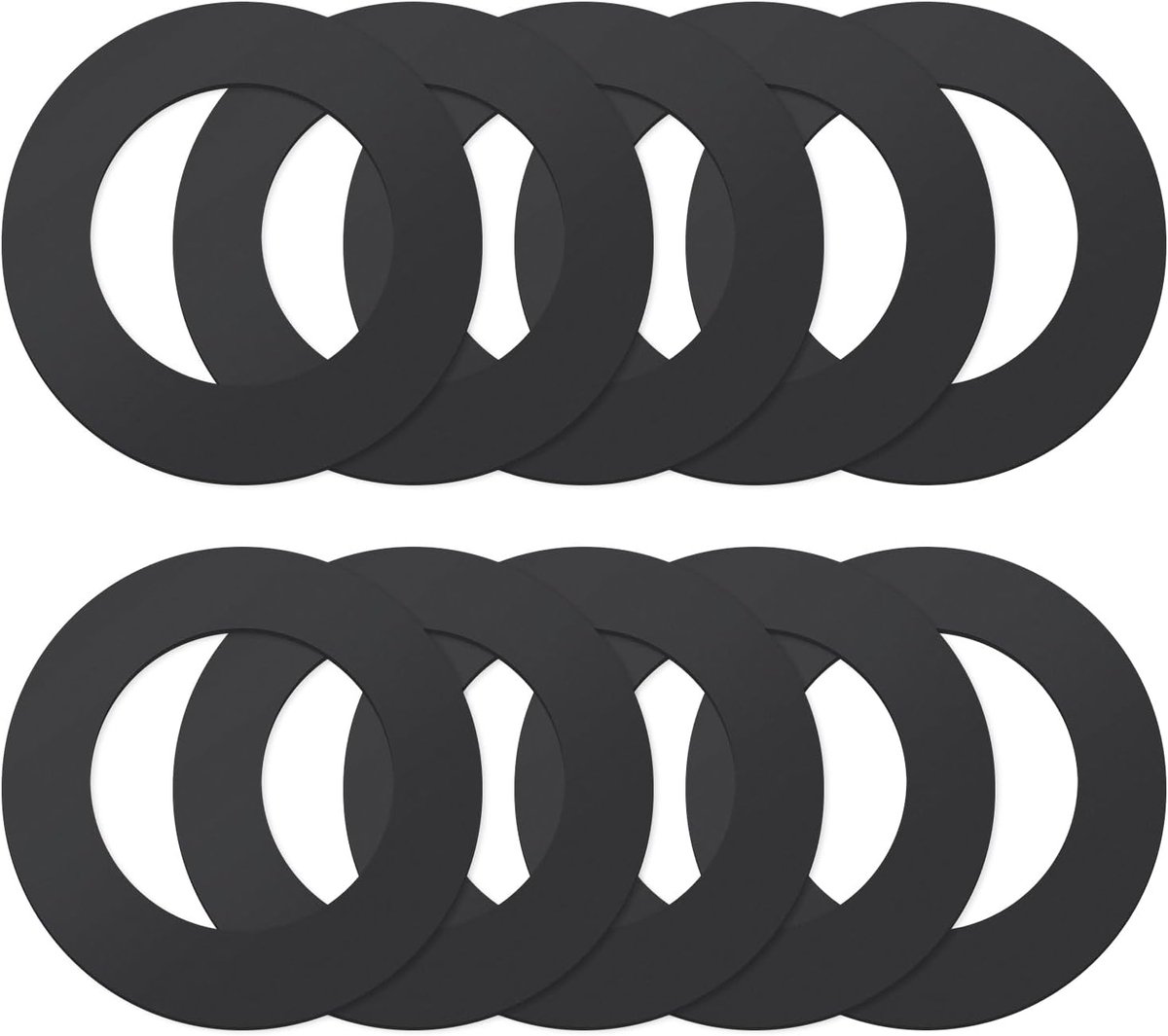 Dailygoods- Rubber Pakking 10 Stuks - Afdichting - Badafvoer - Waterdicht - Zwart - 1-3/4" ID x 2-3/4" OD - Afdichtring