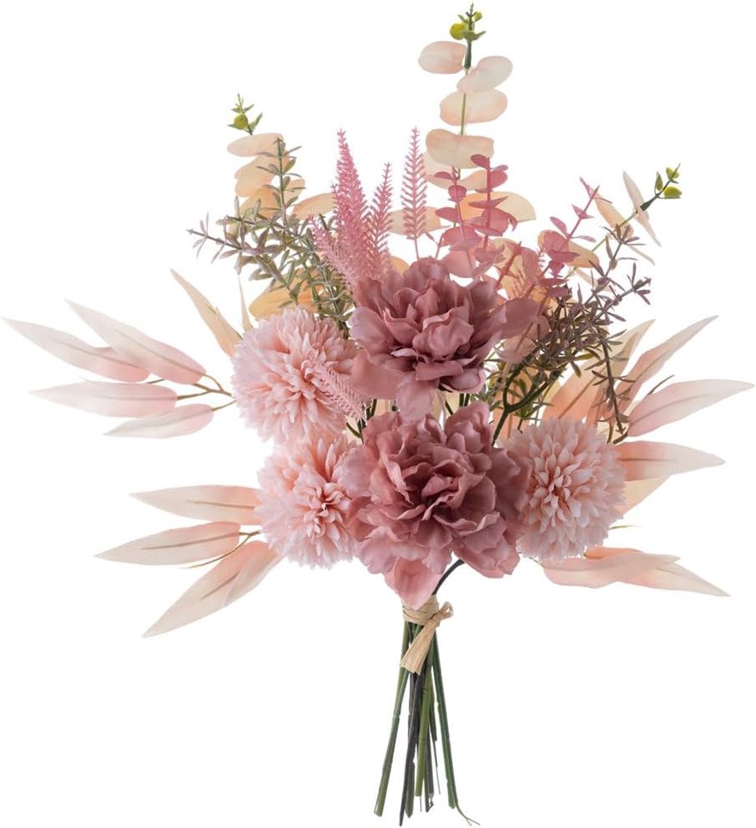 Kunstmatige nepbloemen planten zijden bloemstukken bruiloft boeketten decoraties plastic bloemen tafel centerpieces voor thuis keuken tuin feestdecoratie (blozen)