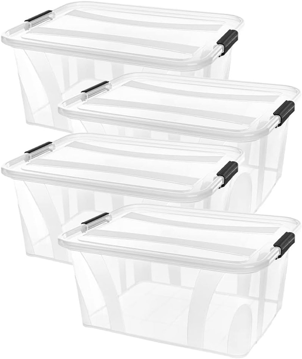 Opbergdoos, 21 liter, set van 4 stuks