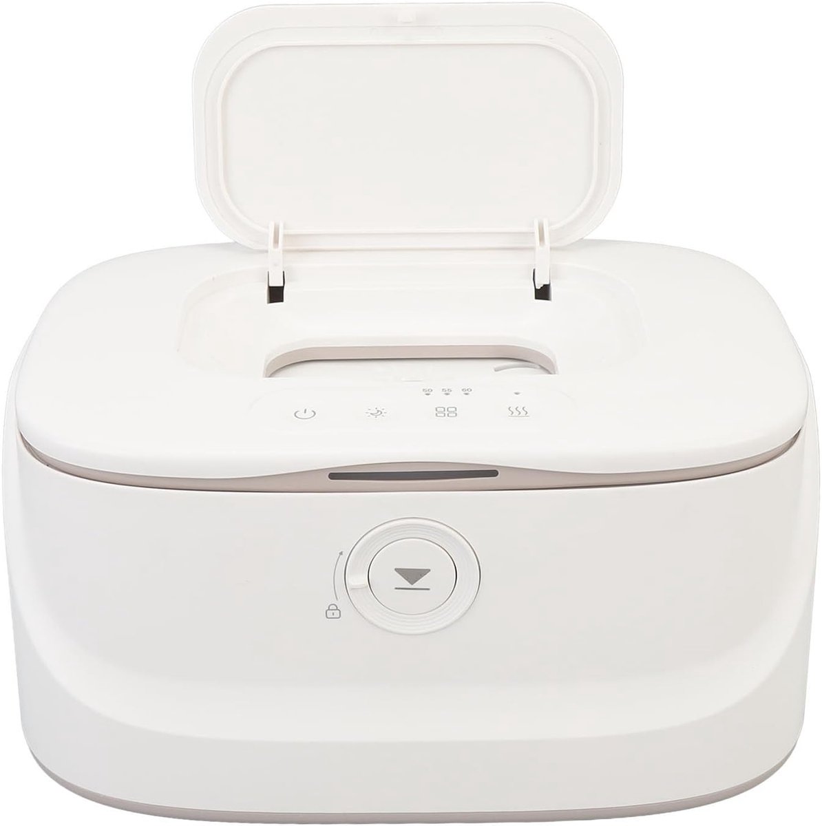 Temperatuur vochtige doekjes warmer met slim nachtlampje, USB babydoekjeswarmer voor thuis en op kantoor, geschikt voor natte doekjes warmer met verzegelde flip-cover