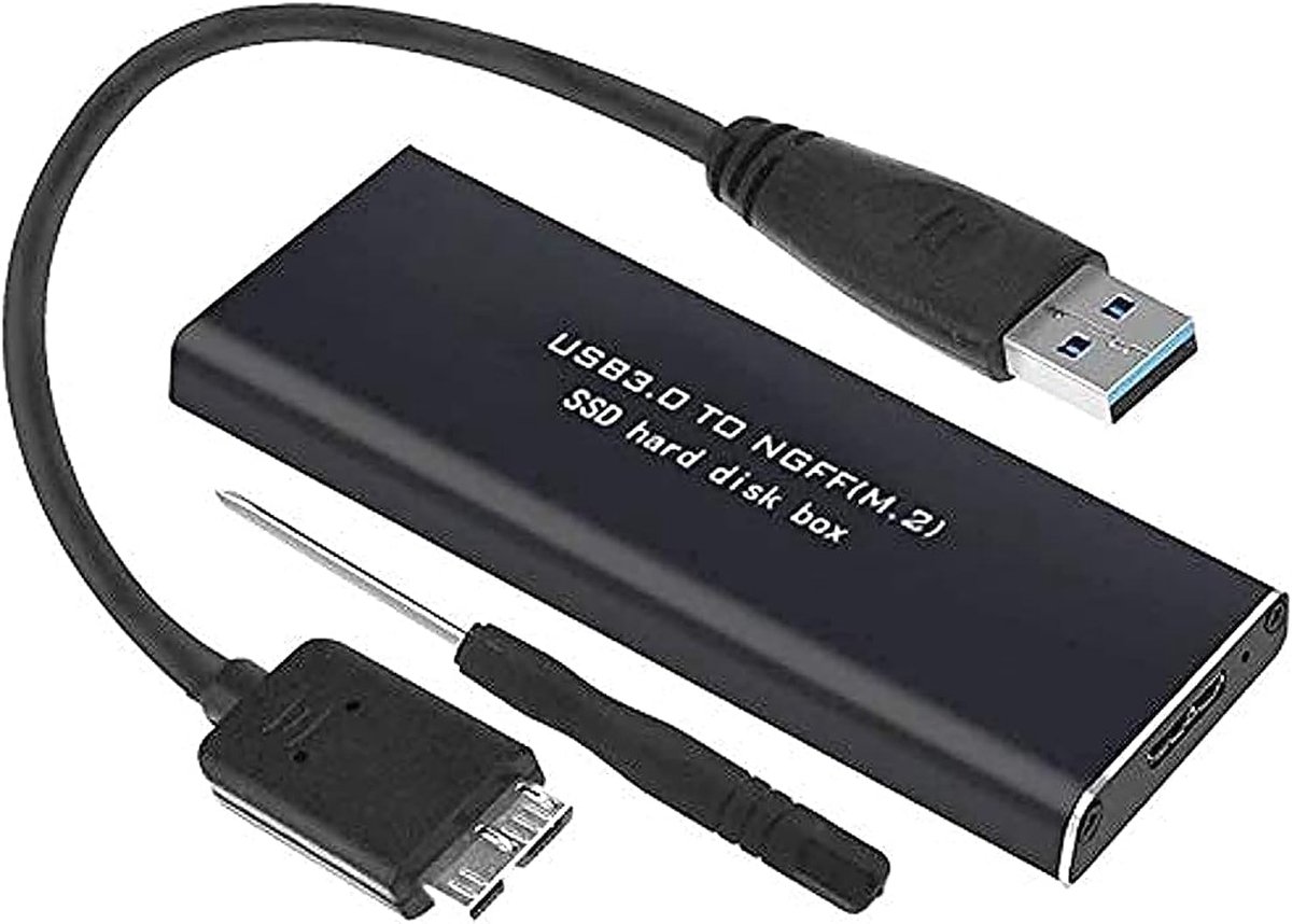 SATA Adapter USB 3.0 naar NGFF SSD harde schijf, externe behuizing SATA III beschermhoes 2280, 2260, 2242, 2230 B + M, NGFF, SATA3 Caddy UASP 5 GB/s - voor Win10/8/7/Vista/XP/Linux/Mac OS