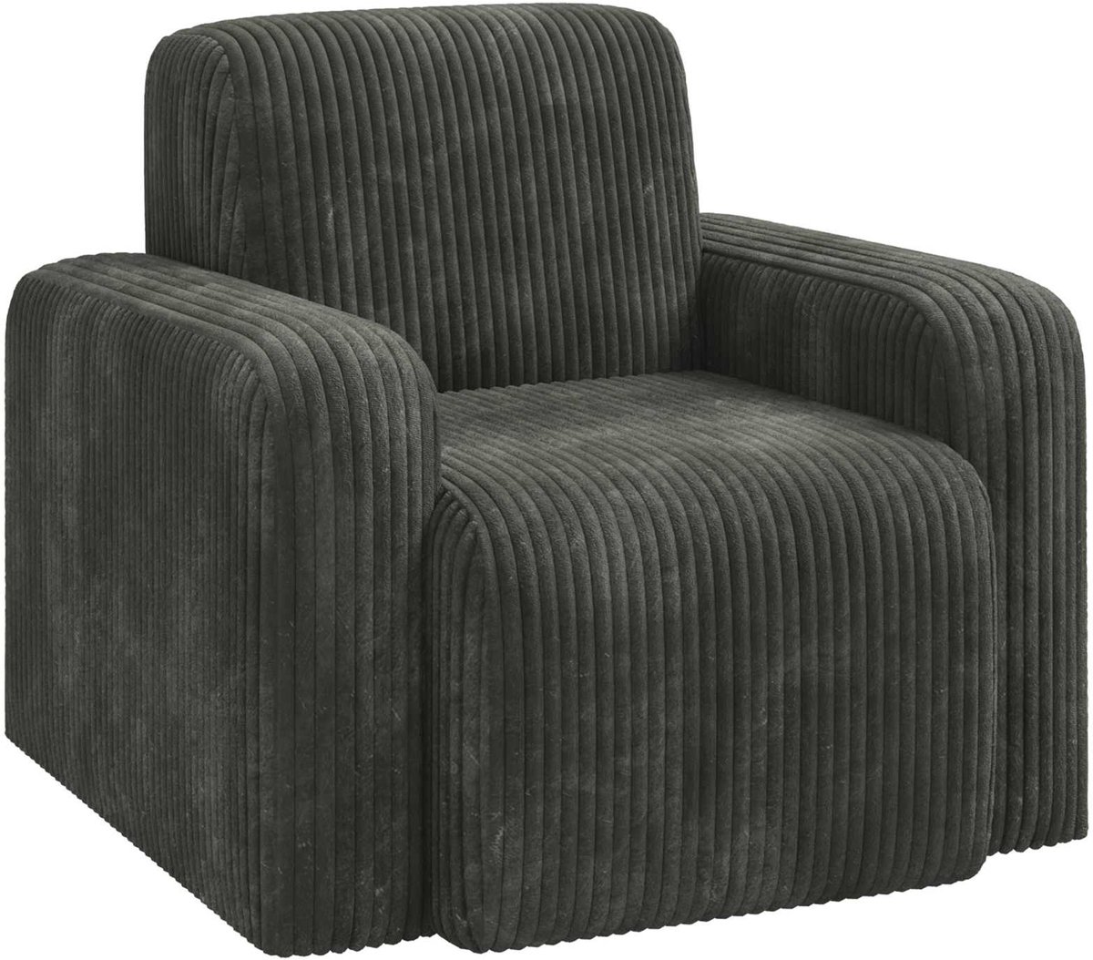 vidaXL Fauteuil - Antraciet - corduroy