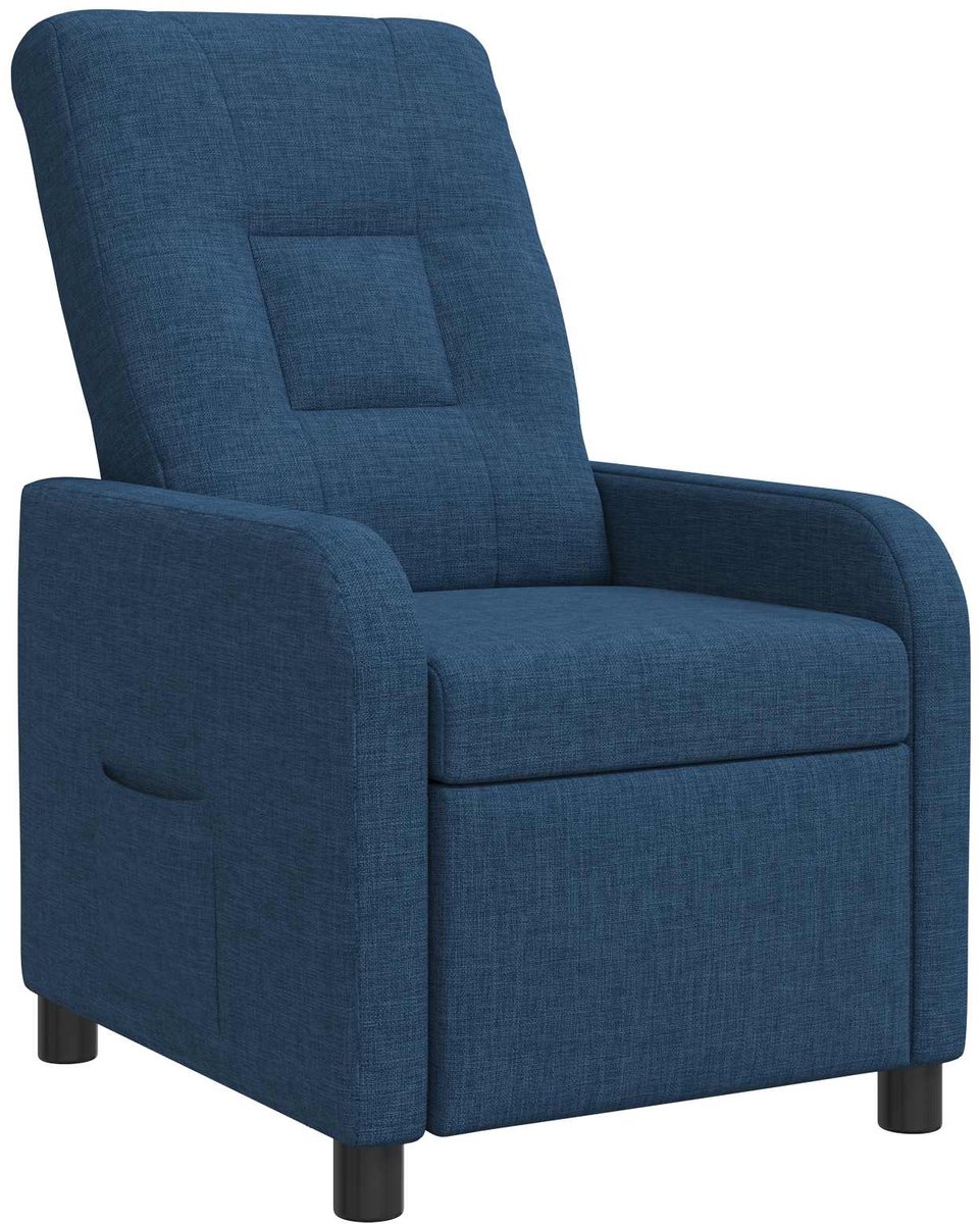 vidaXL Recliner - Blauw - Stof