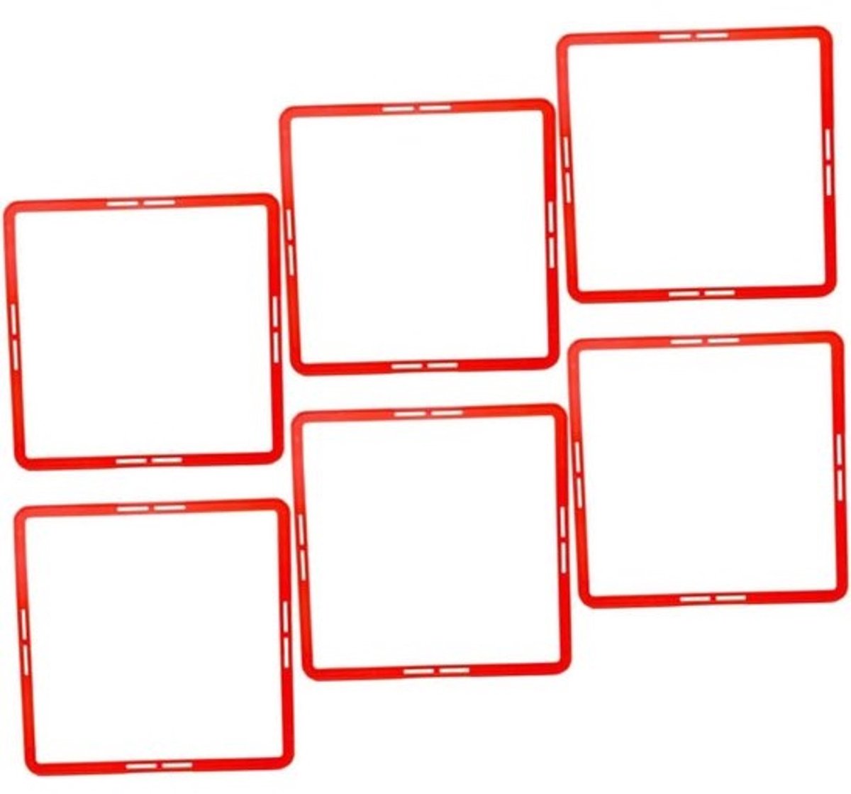 Multifunctionele Agility Ringen - Oefenringen Snelheid - Voetbaltraining Verbeteren - Weerbestendig Duurzaam - 6 stuks 43cm - Rood
