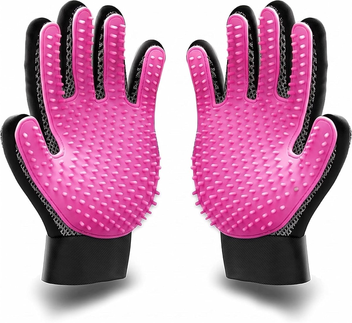 Dailygoods- Vachtverzorgingshandschoen Premium - Hondenhandschoen - Kattenhandschoen - Massage-effect - Verwijderen van losse haren - 261 punten voor