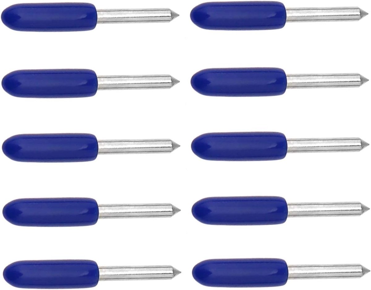 Dailygoods- Snijbladen 60 graden - Compatibel met Roland Plotter - Wolfraamstaal - Hoge slijtvastheid - Blauwe dop - Eenvoudig op te bergen - Snijmes